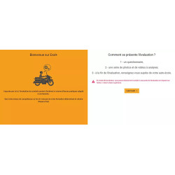 Interface présentation du module d'évaluation de départ