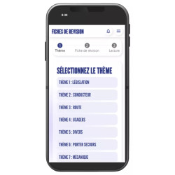Interface mobile sélection du thème