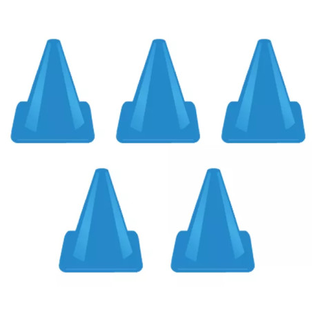 Cônes moto bleus lot de 5