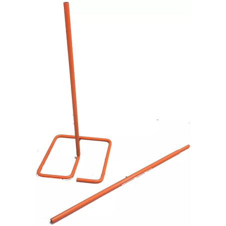 Piquet moto en deux parties assemblables