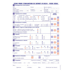 Fiche évaluation de départ A1/A2/A - Fiche école