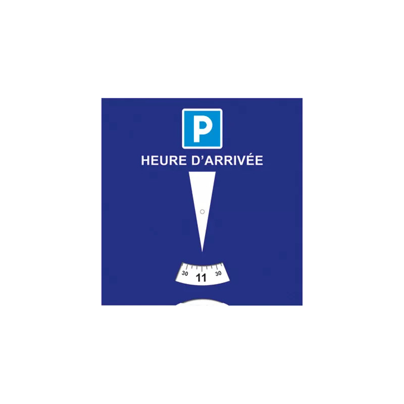 Dos disque de stationnement européen personnalisable