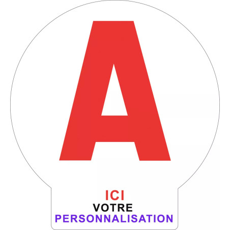Disque A jeune conducteur personnalisable avec languette