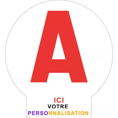 Disque A jeune conducteur personnalisable avec languette