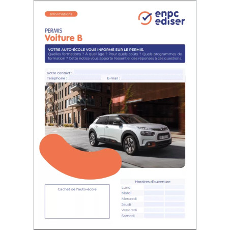 Notice d'informations permis B - labellisation