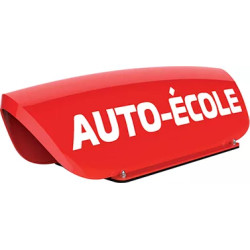 Panneau de toit rouge lettres blanches