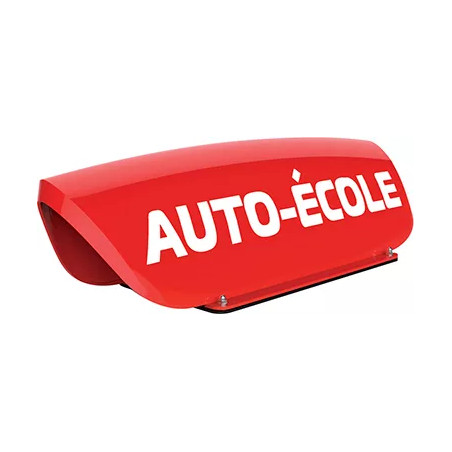 Panneau de toit rouge lettres blanches