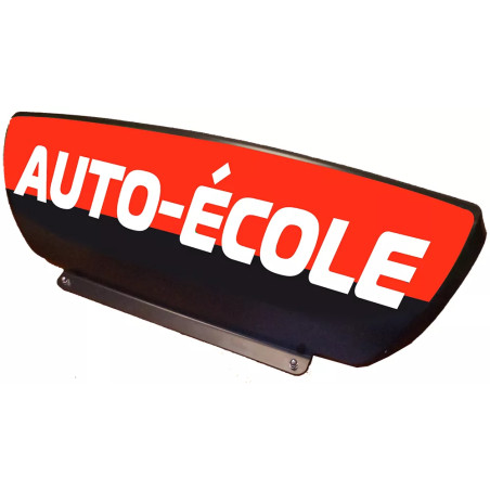 Panneau de toit bicolore rouge et noir lettre blanche