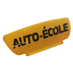 Panneau de toit jaune lettres noires