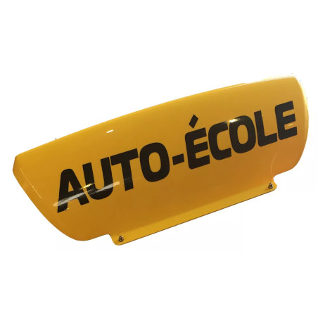 Panneau de toit jaune lettres noires