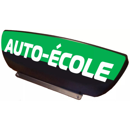 Panneau de toit bicolore noir et vert lettres blanches rétro-réfléchissante