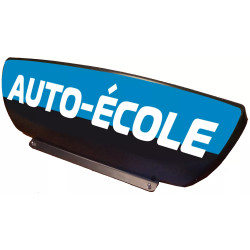 Panneau de toit bicolore noir et bleu lettres blanches