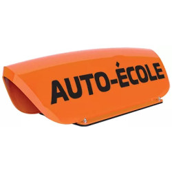 Panneau de toit orange lettres noires