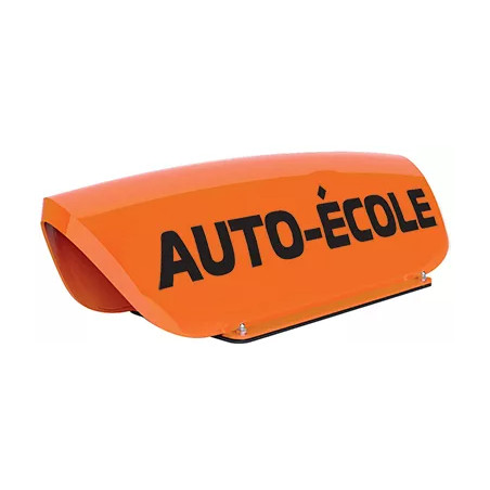 Panneau de toit orange lettres noires