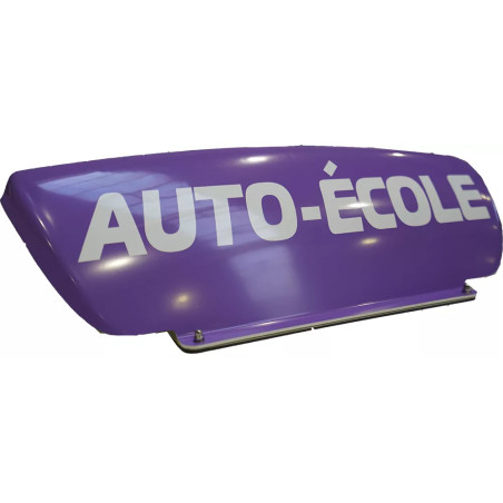 Panneau de toit lavande lettres blanches