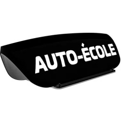 Panneau de toit noir lettres blanches