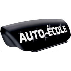 Panneau de toit noir lettres blanches rétro-réfléchissantes