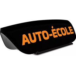 Panneau de toit noir lettres oranges