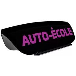 Panneau de toit noir lettres violettes