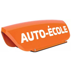 Panneau de toit orange lettres blanches