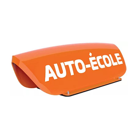 Panneau de toit orange lettres blanches