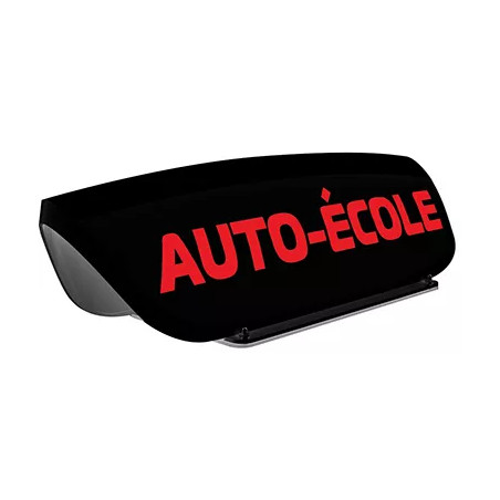 Panneau de toit noir lettres rouges