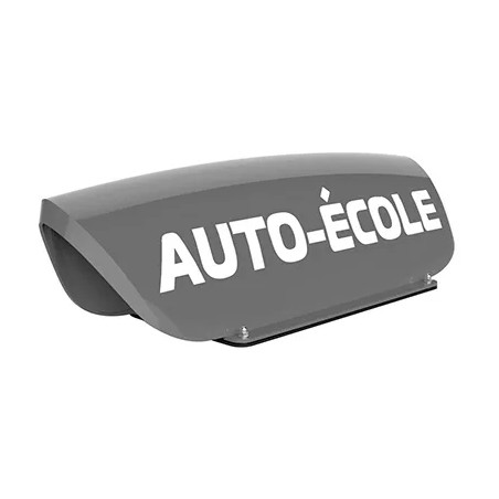 Panneau de toit gris lettres blanches