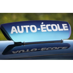 Panneau de toit irisé bleu lettres blanches