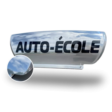 Panneau de toit effet miroir lettres noires