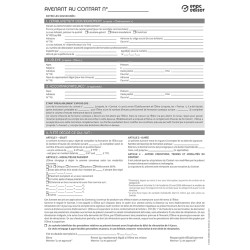 Avenant au contrat type