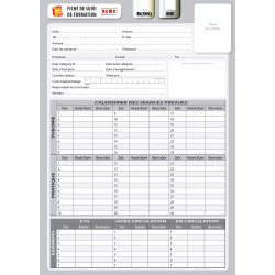 Fiche de suivi de formation permis B(96)/B