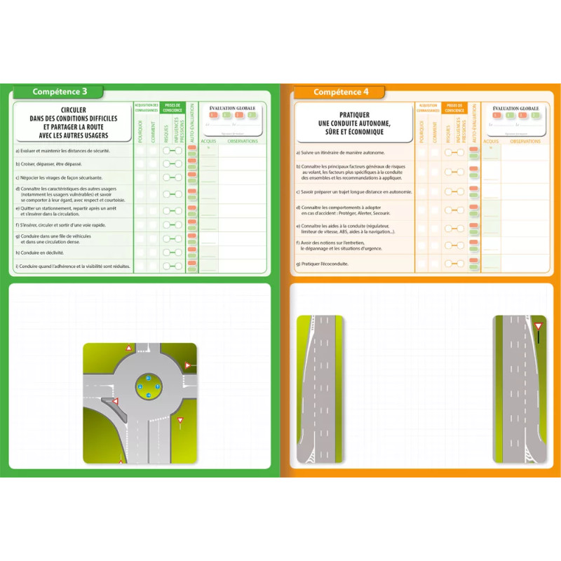 Fiches de suivi pages compétence 3 et 4