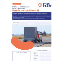 Notice d'informations Enjeux et déroulement de la formation du permis de conduire BE - labellisation