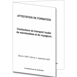 Attestation de formation FIMO-FCO