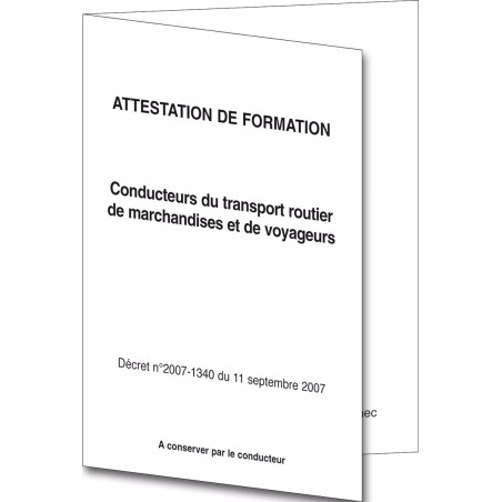 Attestation de formation FIMO-FCO