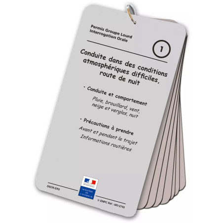 Fiches d'interrogation orale Groupe Lourd