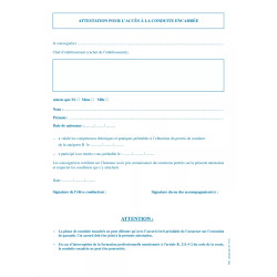 Attestation Conduite Encadrée