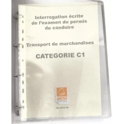Classeur avec fiches interrogations écrites permis C1