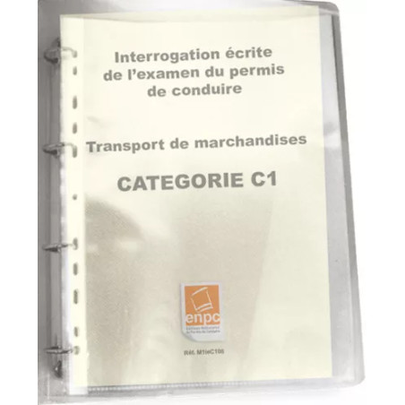 Classeur avec fiches interrogations écrites permis C1