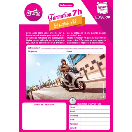 Notice d'informations Formation 7 heures B vers A1 - labellisation