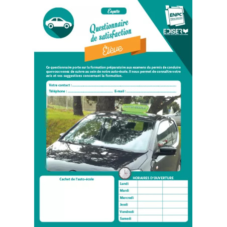 Enquête questionnaire de satisfaction élève