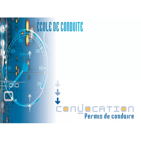 Carte de convocation modèle tachymètre