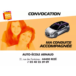 Carte de convocation personnalisable modèle 1