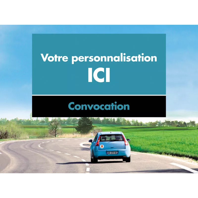 Carte de convocation personnalisable modèle 4