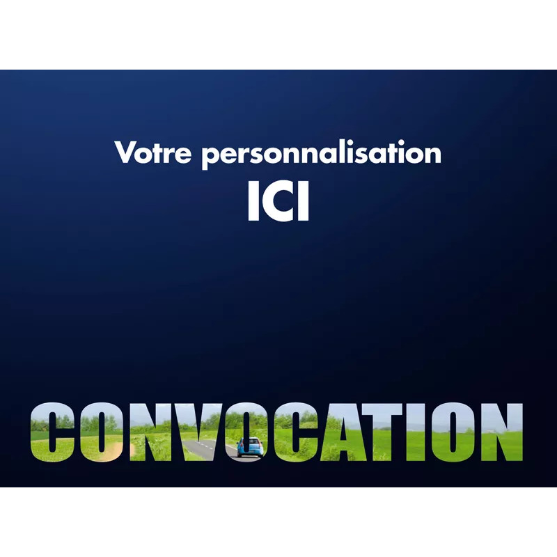 Carte de convocation personnalisable modèle 5