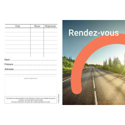 Carte de rendez-vous modèle ellipse