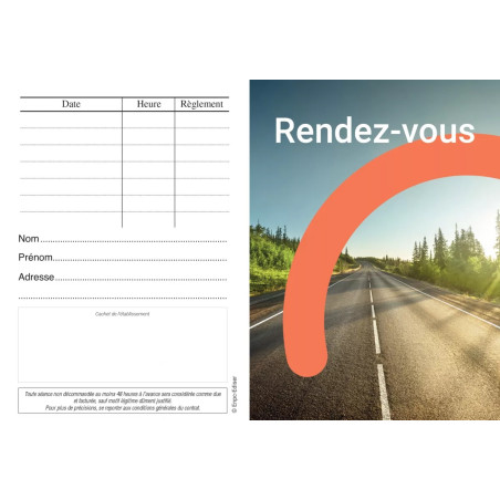 Carte de rendez-vous modèle ellipse