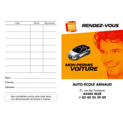 Carte de rendez-vous personnalisable modèle 1