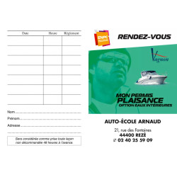 Carte de rendez-vous personnalisable modèle 2