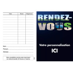 Carte de rendez-vous personnalisable modèle 5